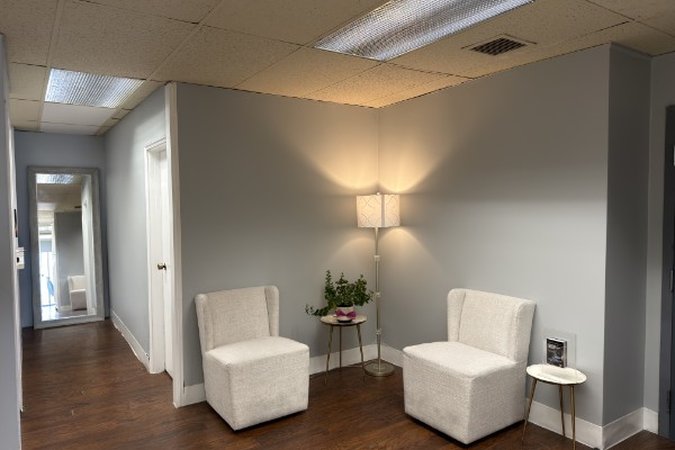 The waiting room at Encino Smile Care